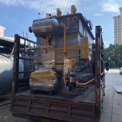 الفولاذ المقاوم للصدأ تدفق أفقي DAF آلة تعويم الهواء المذاب المتكاملة 50m3 / ساعة