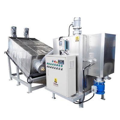 10m3 / H الحمأة نزح المياه آلة الترشيح تركيز الصحافة الصلبة السائل فصل مكدس برغي متكامل