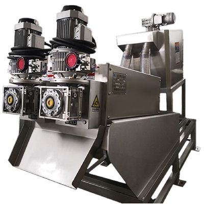 10m3 / H الحمأة نزح المياه آلة الترشيح تركيز الصحافة الصلبة السائل فصل مكدس برغي متكامل