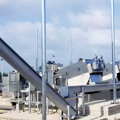 10m3 / H الحمأة نزح المياه آلة الترشيح تركيز الصحافة الصلبة السائل فصل مكدس برغي متكامل