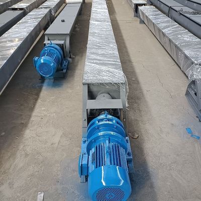 3m3 / ساعة U نوع الكربون الصلب رمح ناقل برغي تغذية الحمأة رمح ناقل حلزوني