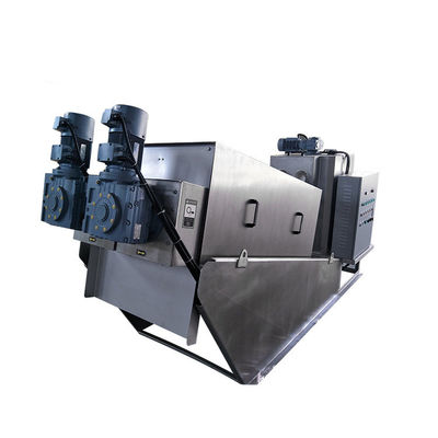 آلة تجفيف الحمأة الأوتوماتيكية SS304 لولبية عالية معدل الجفاف