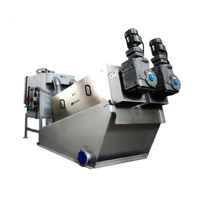 آلة تجفيف الحمأة الأوتوماتيكية SS304 لولبية عالية معدل الجفاف