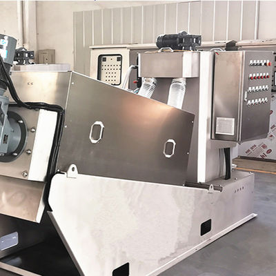 آلة تجفيف الحمأة الأوتوماتيكية SS304 لولبية عالية معدل الجفاف