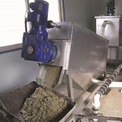 آلة تجفيف الحمأة الأوتوماتيكية SS304 لولبية عالية معدل الجفاف