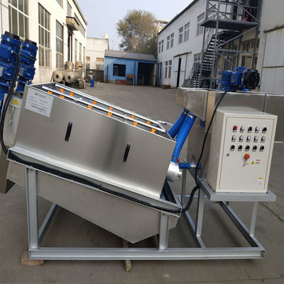 آلة تجفيف الحمأة الحلزونية للبراز من الفولاذ المقاوم للصدأ للبول من الفولاذ المقاوم للصدأ