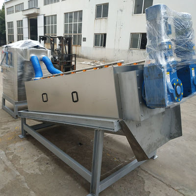 آلة تجفيف الحمأة الحلزونية للبراز من الفولاذ المقاوم للصدأ للبول من الفولاذ المقاوم للصدأ