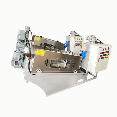 نظام تجفيف الحمأة الحلزوني الأوتوماتيكي بالكامل من الفولاذ المقاوم للصدأ 2.23kw 380Volt