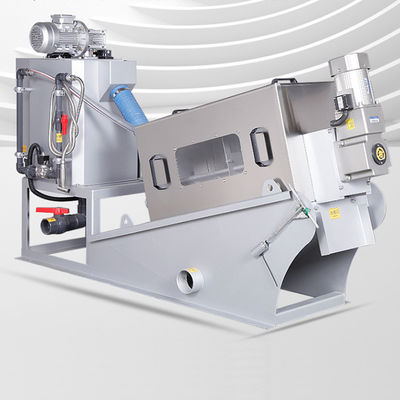 معدات نزح الحمأة الحلزونية الأوتوماتيكية بالكامل 304SS 30-50 كجم / ساعة