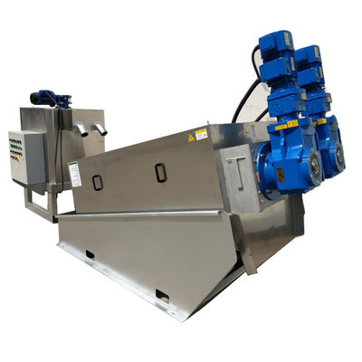 آلة تجفيف الحمأة الحلزونية الأوتوماتيكية بالكامل من الفولاذ المقاوم للصدأ 18-30 كجم / ساعة