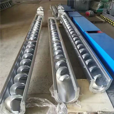 قابل للتخصيص الكربون الصلب برغي الحزام الناقل U نوع مسحوق التغذية الجافة 7 م طول