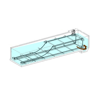 SS304 سلسلة مكشطة الحمأة لوحة 18 متر طول محطة معالجة مياه الصرف الصحي