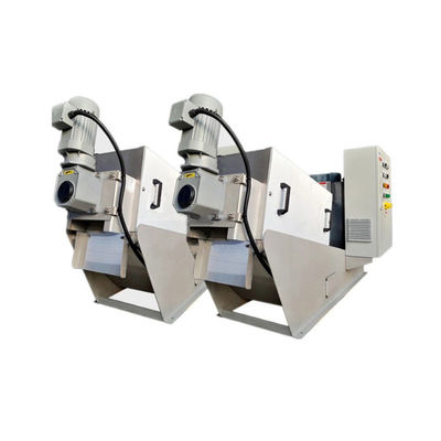 SS304 / 316 برغي الصحافة الحمأة آلة نزح المياه 2.25kw التشغيل التلقائي