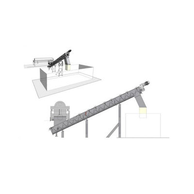 الفولاذ المقاوم للصدأ اوجير لولبية المواد الحبيبية مسحوق ناقل برغي كفاءة عالية