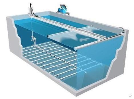 مكشطة الحمأة السفلية الترددية