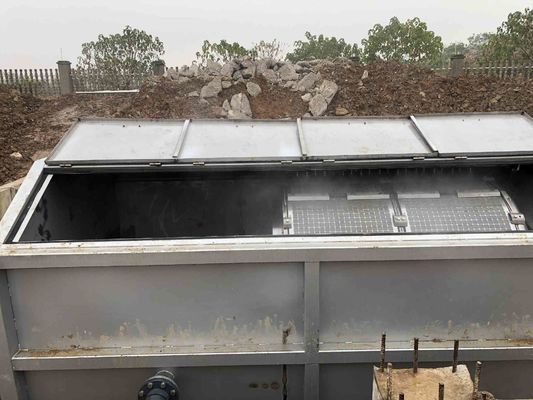 نظام تنقية مياه الصرف الصحي من الفولاذ المقاوم للصدأ ، مرشح أسطواني أبيض