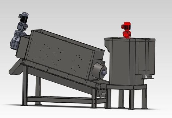 100 مم مكدسة برغي الحمأة آلة نزح المياه الصف الصناعية