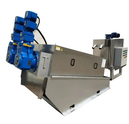 نظام سماكة الحمأة ذاتي التنظيف مكبس نزح الحمأة الحلزوني